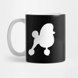 White Toy Poodle Silhouette Mug